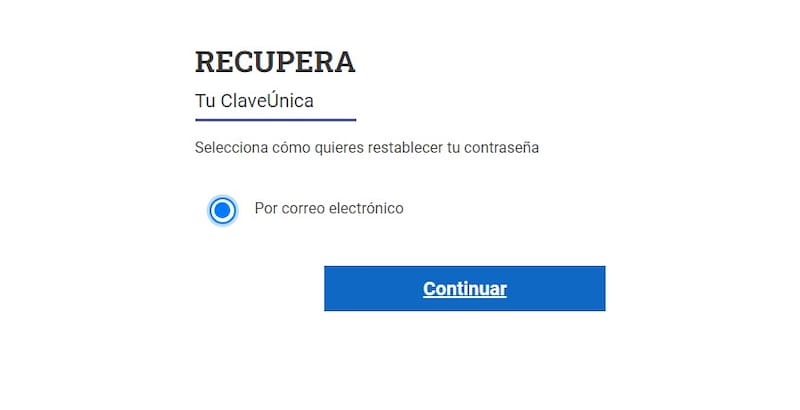 Podrás recuperar tu contraseña para utilizar tu Clave Única rápidamente.