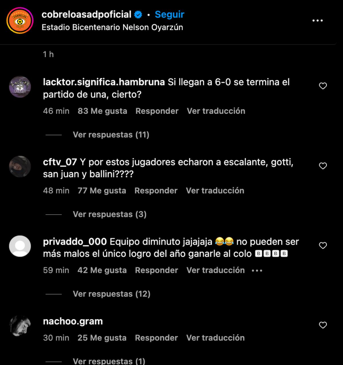 Hinchas explotaron tras humillante derrota de Cobreloa.