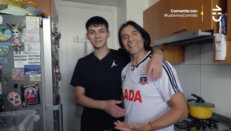 El deportista presentó a sus dos hijos.