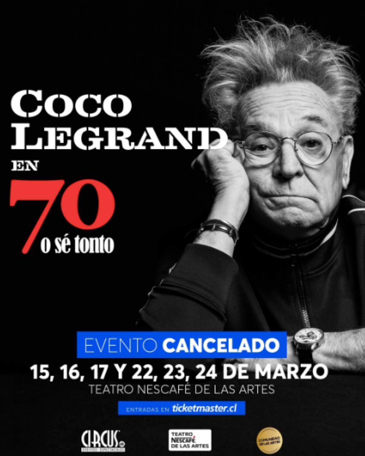 Coco Legrand tuvo que cancelar sus presentaciones agendadas por problemas de salud.