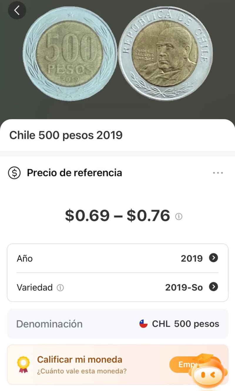 Es una app para poder conoce el valor de las monedas para los amantes de la numismática.