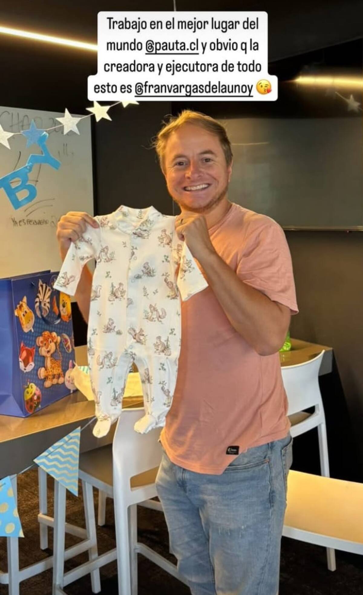 Coke Hevia fue celebrado en su lugar de trabajo. Créditos: Instagram