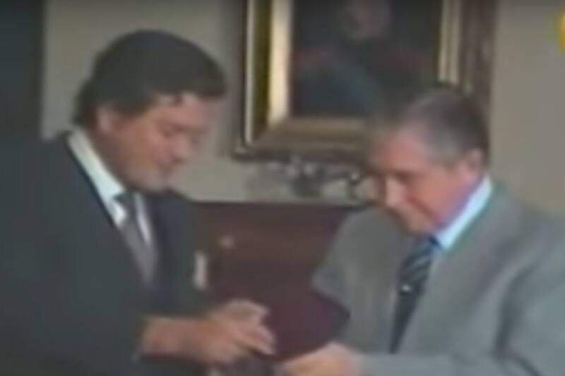 Alejandro Ascui y Augusto Pinochet.