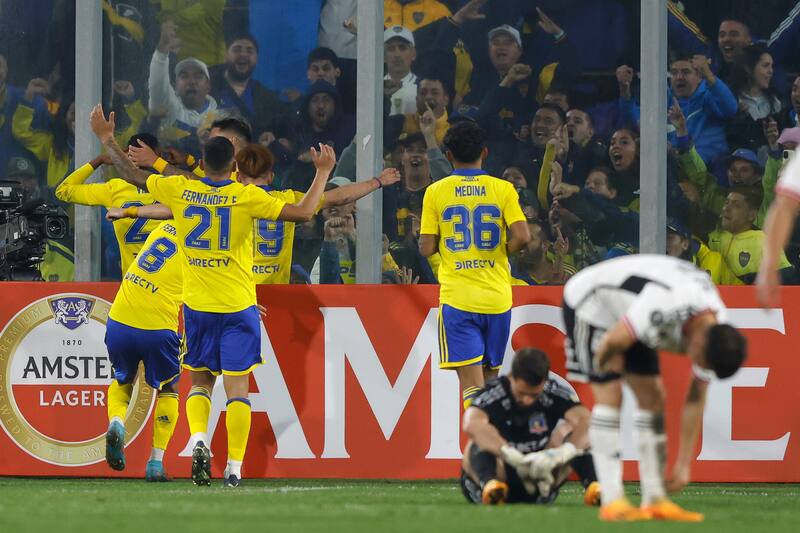 Boca Juniors celebró ante Colo Colo en el estadio Monumental (Foto: Aton)