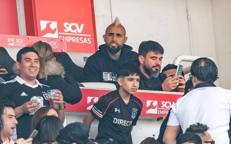 Arturo Vidal en el duelo de Colo Colo vs. Cobresal.