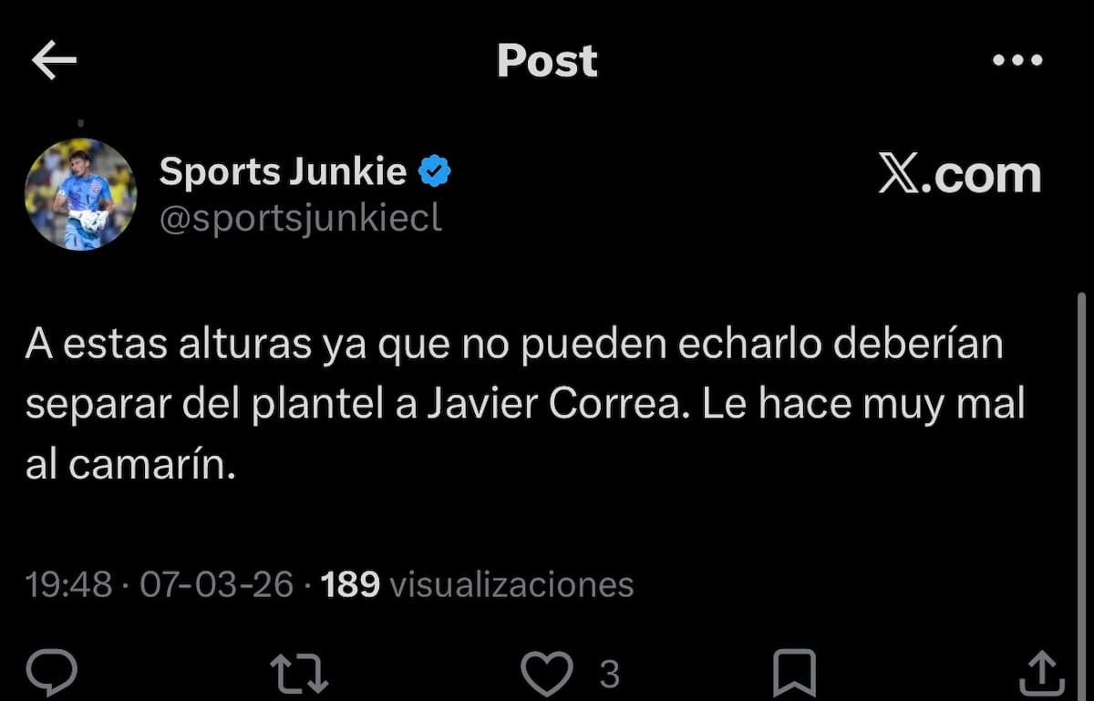 Los hinchas albos cargaron contra Javier Correa tras el triunfo ante Audax.