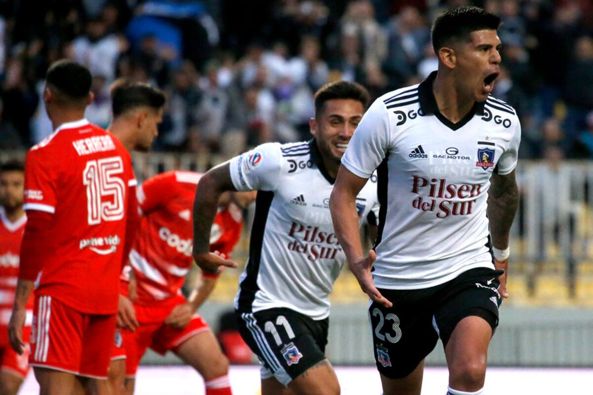 Esteban Pavez tras marcar en el duelo amistoso entre Colo Colo y River Plate. Foto: Aton.