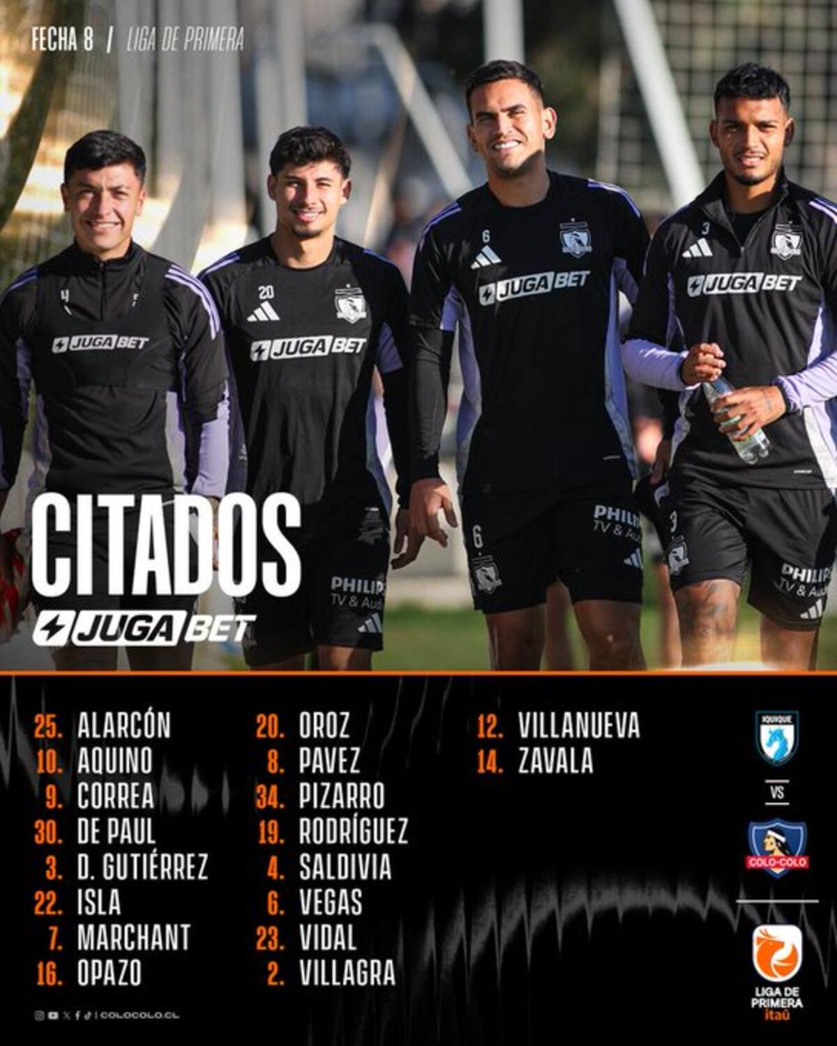 La lista de citados para enfrentar a Iquique