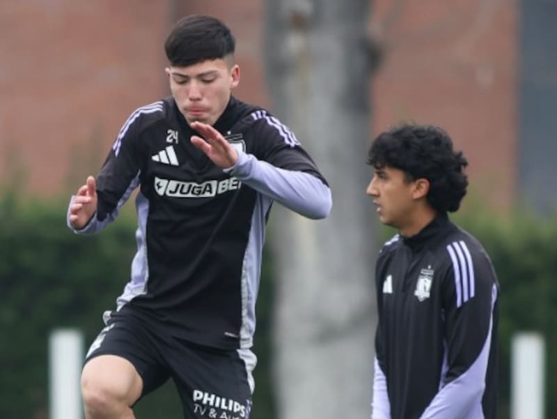 Leandro Hernández y Diego Maureira entrenando en el primer equipo
