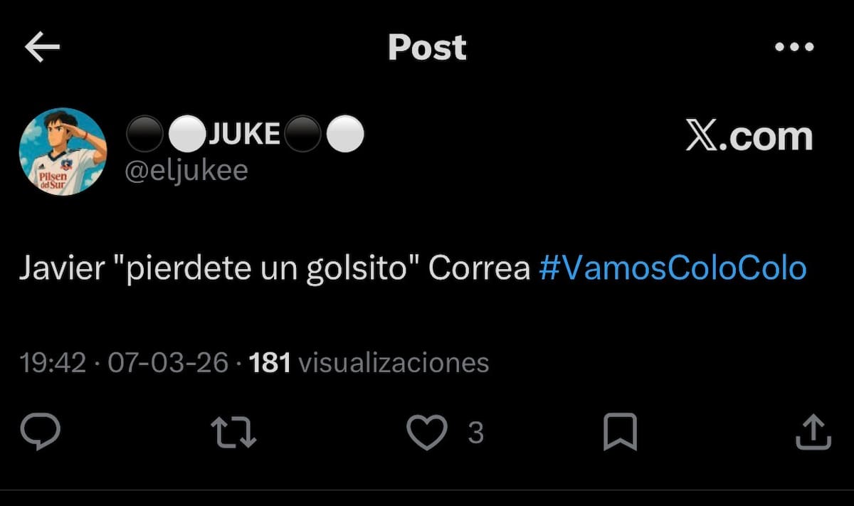 Los hinchas albos cargaron contra Javier Correa tras el triunfo ante Audax.