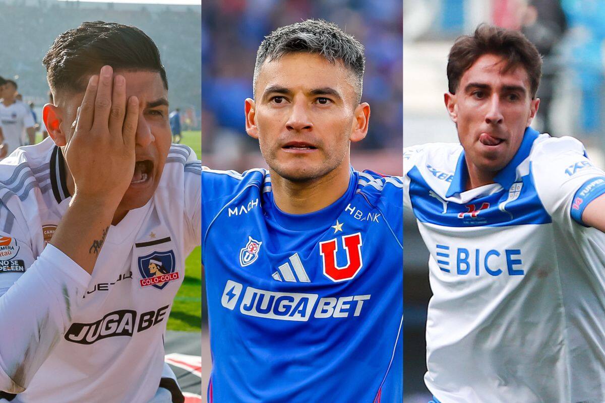 Los "tres grandes" del fútbol chileno.