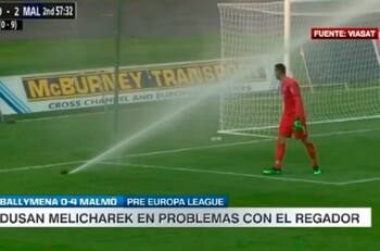 Arquero del Malmo sufrió terrible chascarro en medio de un partido por la pre Europa League