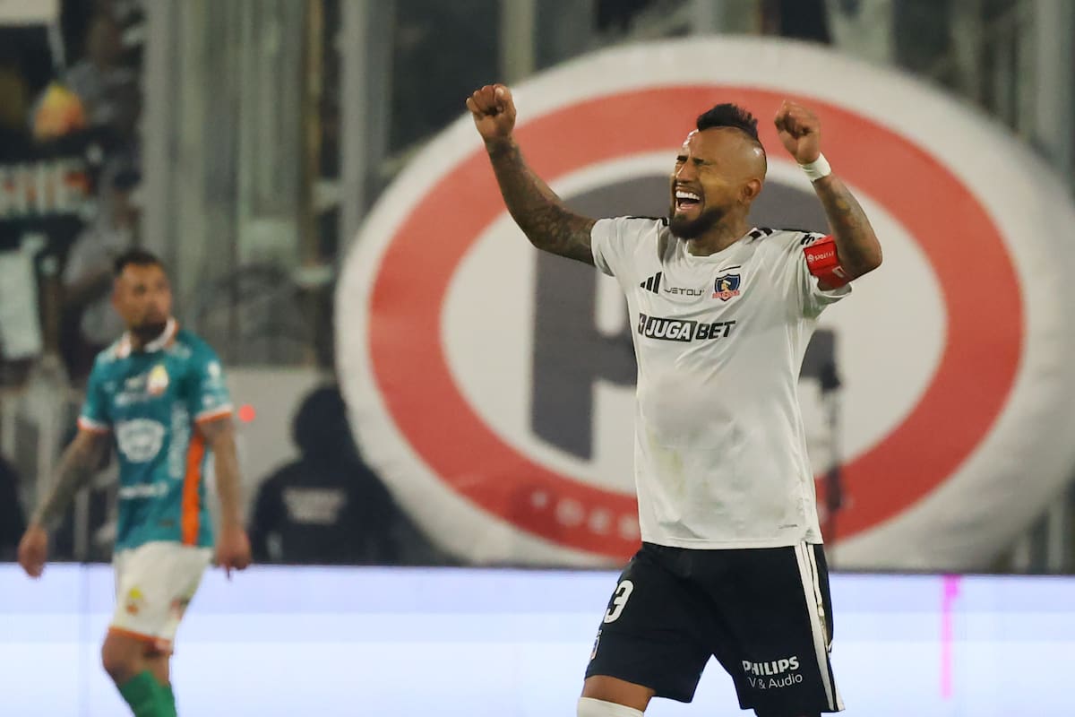 Arturo Vidal en el triunfo de los albos. Foto: Aton.