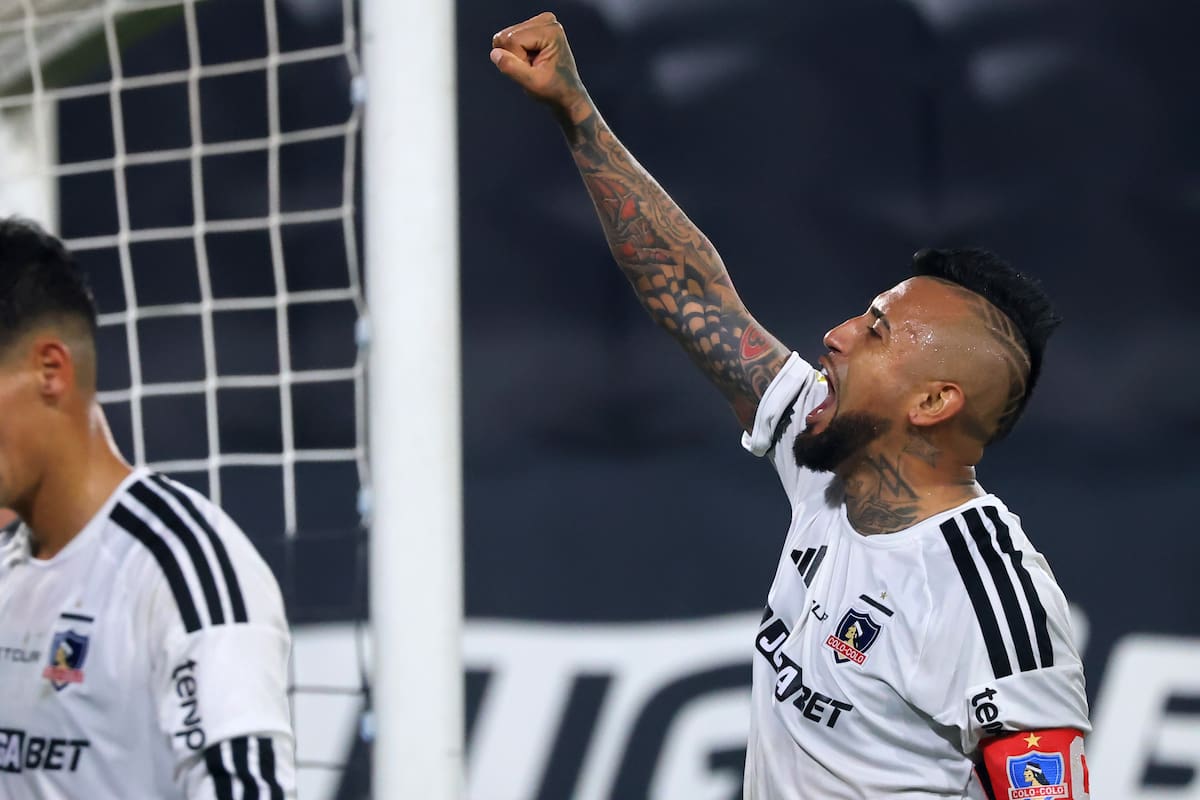 Arturo Vidal en el triunfo de los albos. Foto: Aton.