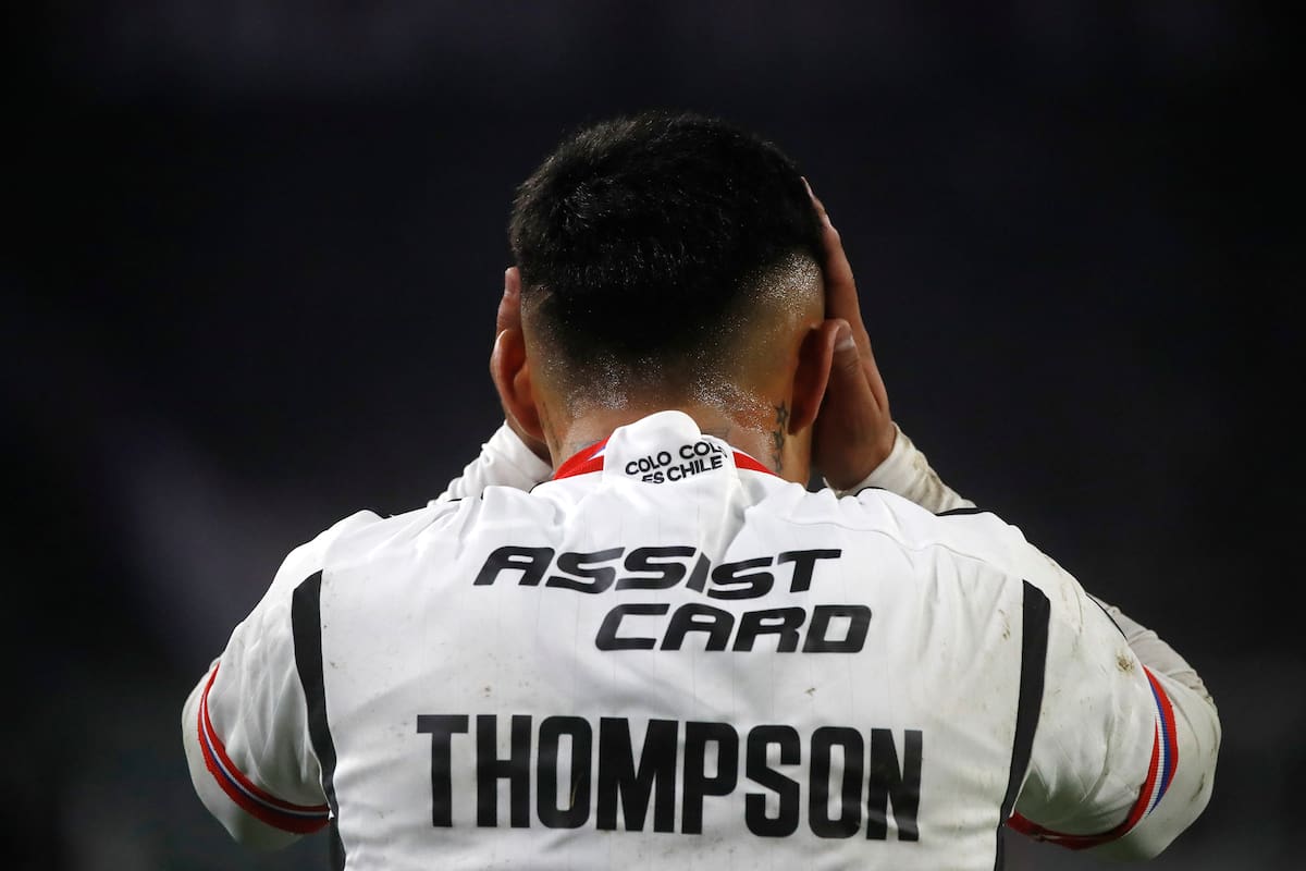 Jordhy Thompson, delantero de Colo Colo. Foto: Agencia Aton.