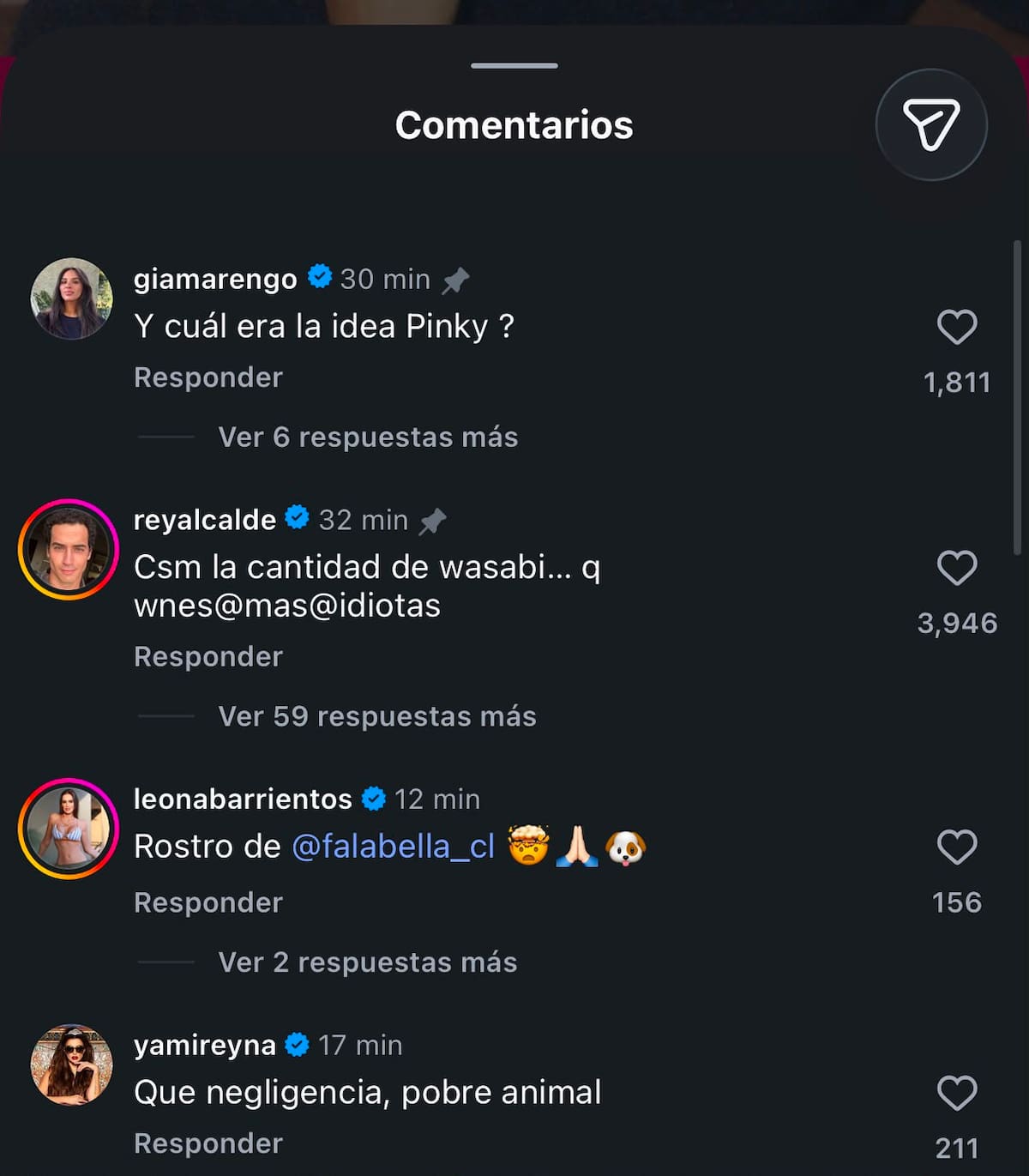 Publicación de Prensa Chilena de Josefa Sáez acusada de maltrato animal.
Foto: Instagram