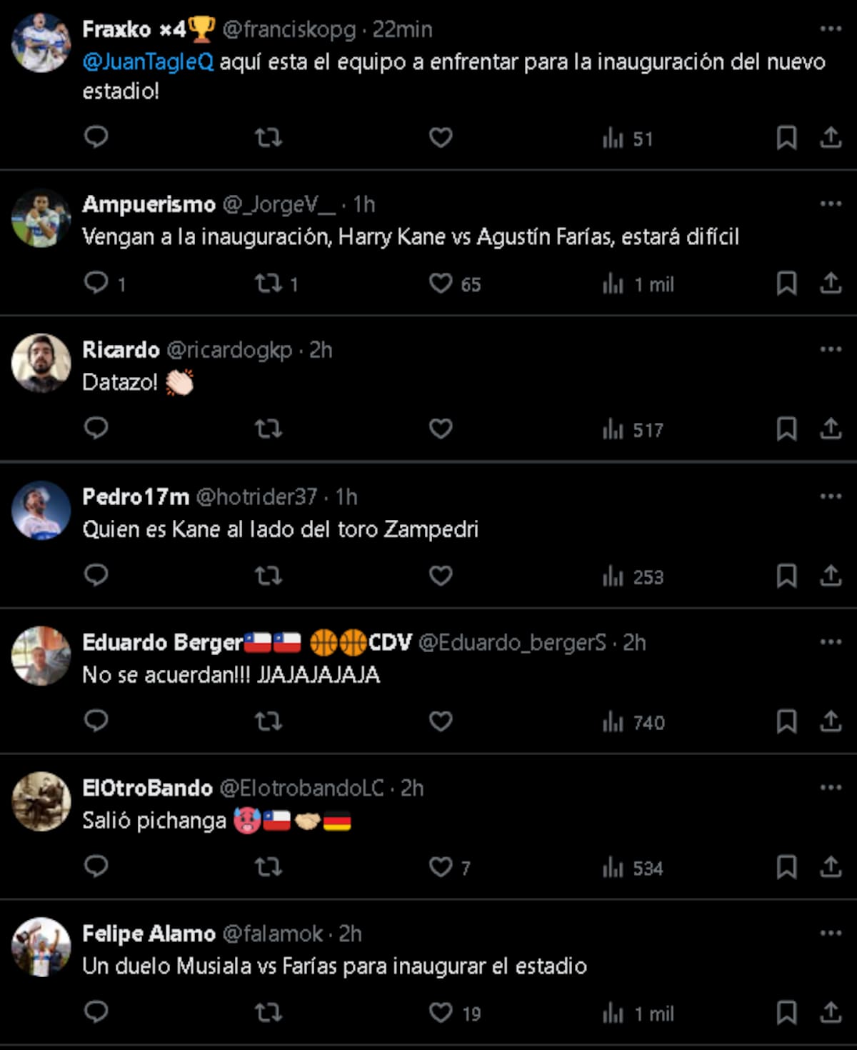 en la publicación del Bayern Múnich
