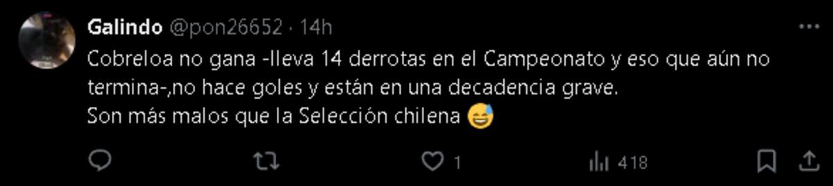 Comentarios de hinchas de Cobreloa tras la derrota ante Audax Italiano.