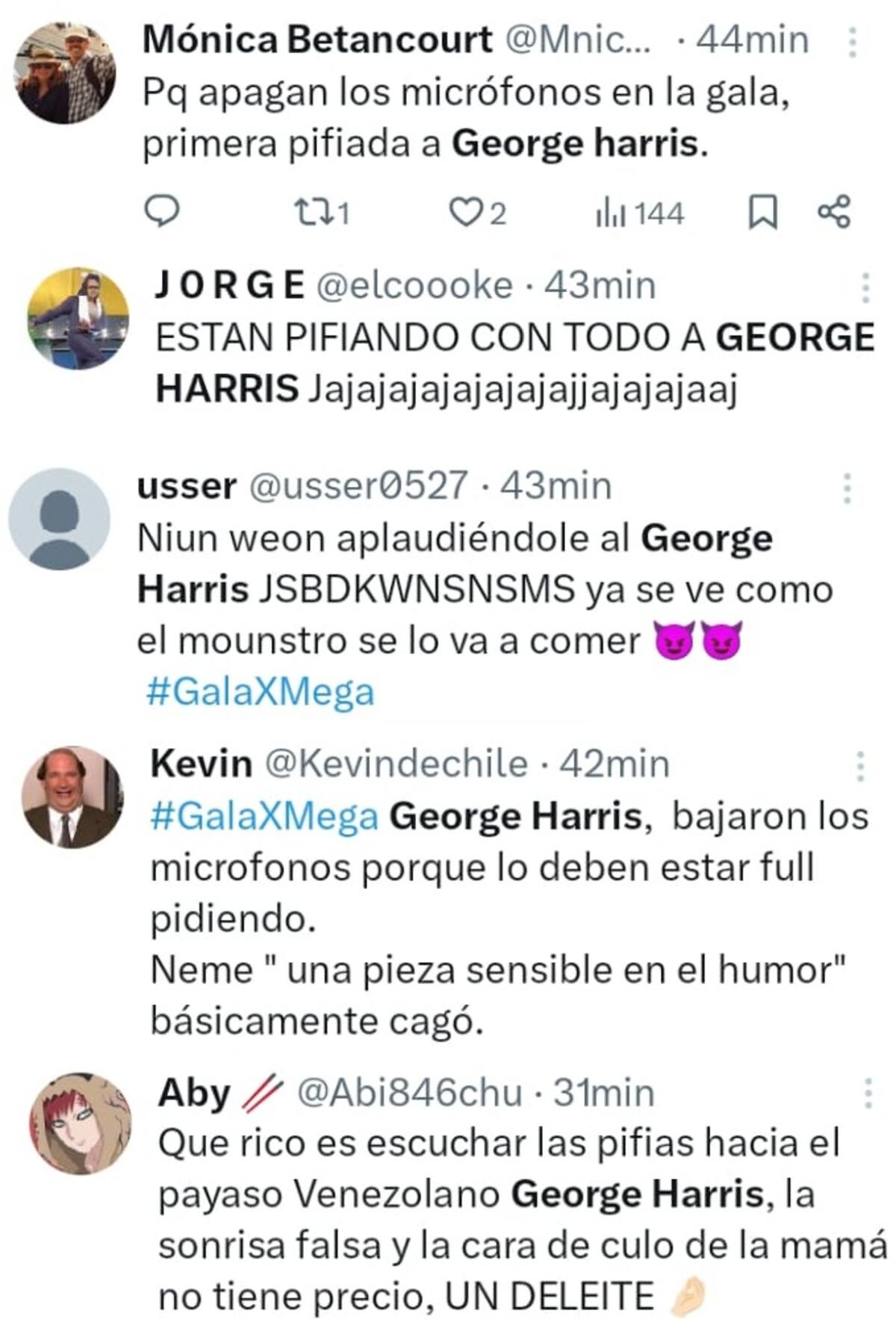 George Harris recibió pifias en su paso por la alfombra roja. Créditos: Instagram