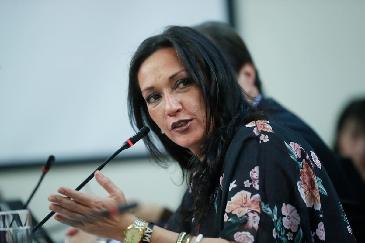 Marisela Santibañez en la Comisión de Deportes. | Fotos: René Lescornez A.