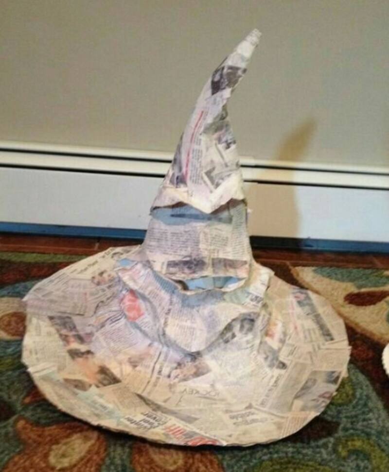 Paso a paso para hacer el sombrero seleccionador de Harry Potter para este Halloween | Fotos: Pinterest.