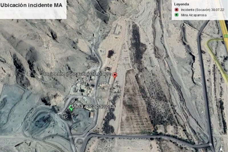 Irrumpió en incumplimientos que derivaron en sanciones, producto de socavón generado en operaciones.