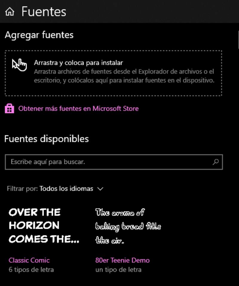 Solo deberás arrastrar el archivo de la nueva letra ahí.