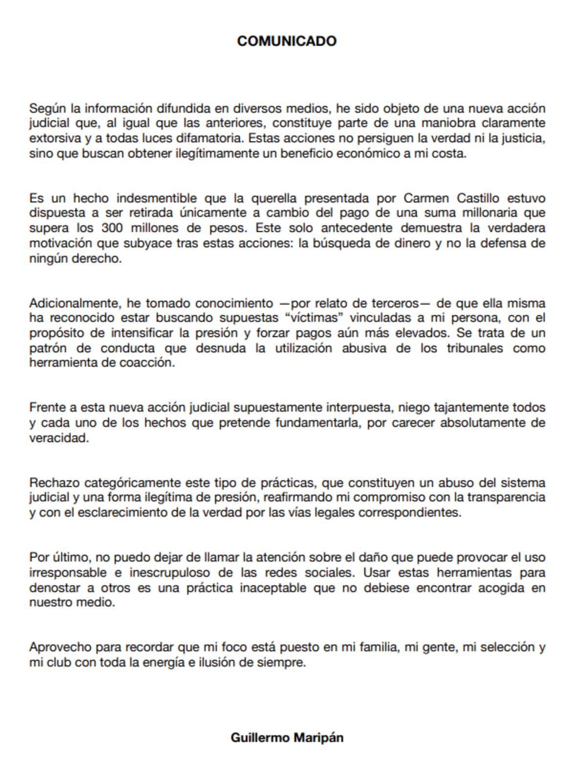 La defensa de Guillermo Maripán.