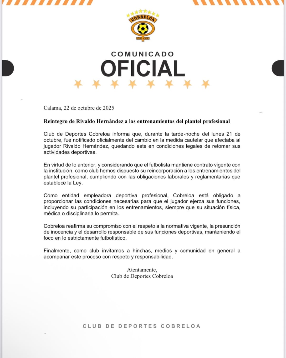 Foto: @cobreloasadpoficial en Instagram.