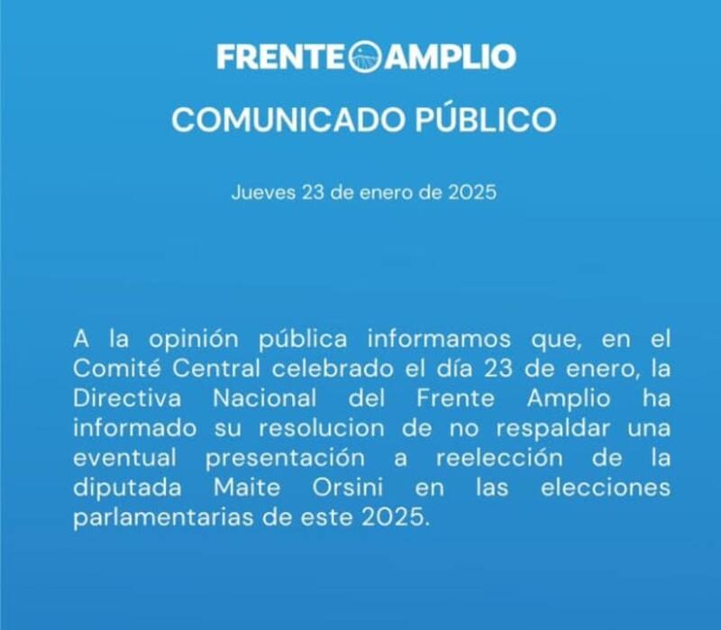 El partido no apoyará a Maite Orsini en su reelección como diputada. Créditos: Instagram