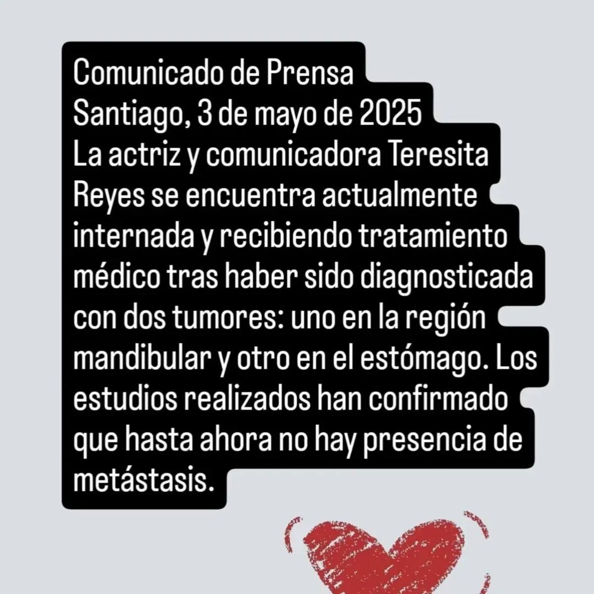 Esta es la primera parte del comunicado.