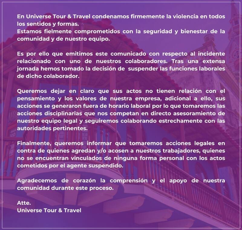 El comunicado de la empresa Universe Tour & Travel tras la agresión del hincha de Colo Colo a niño de la U