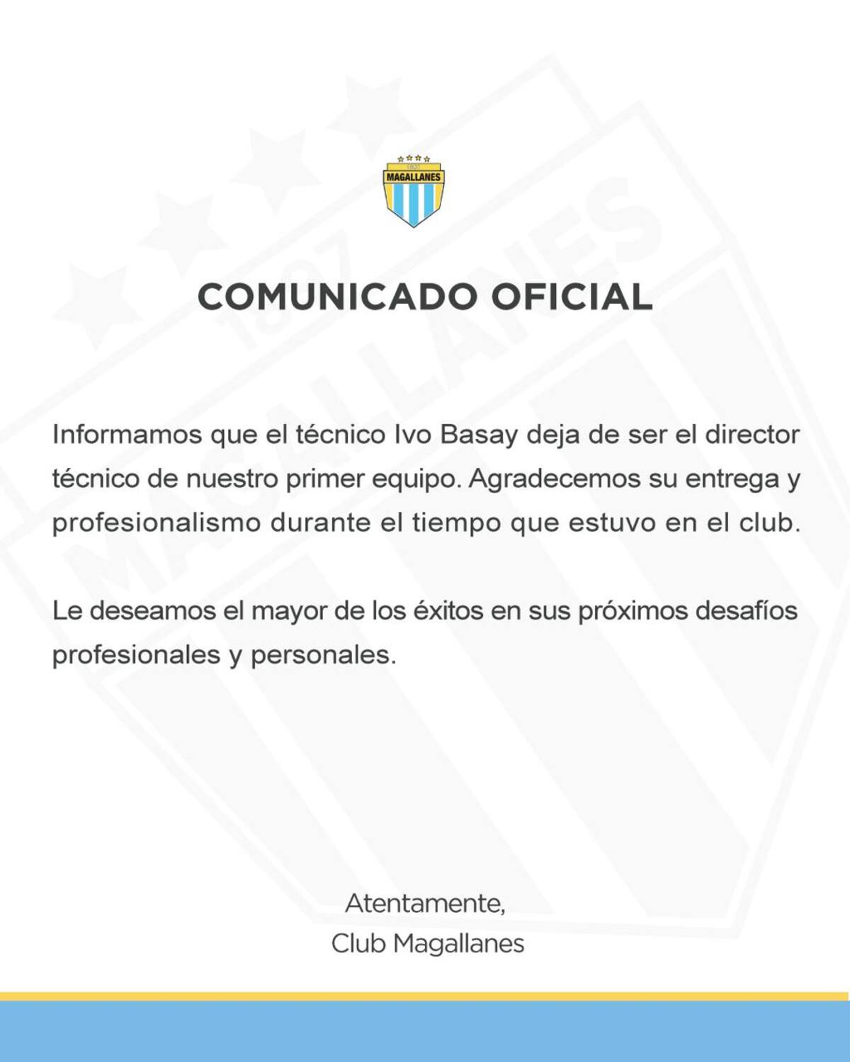 Ivo Basay fue destituido de su cargo como entrenador.