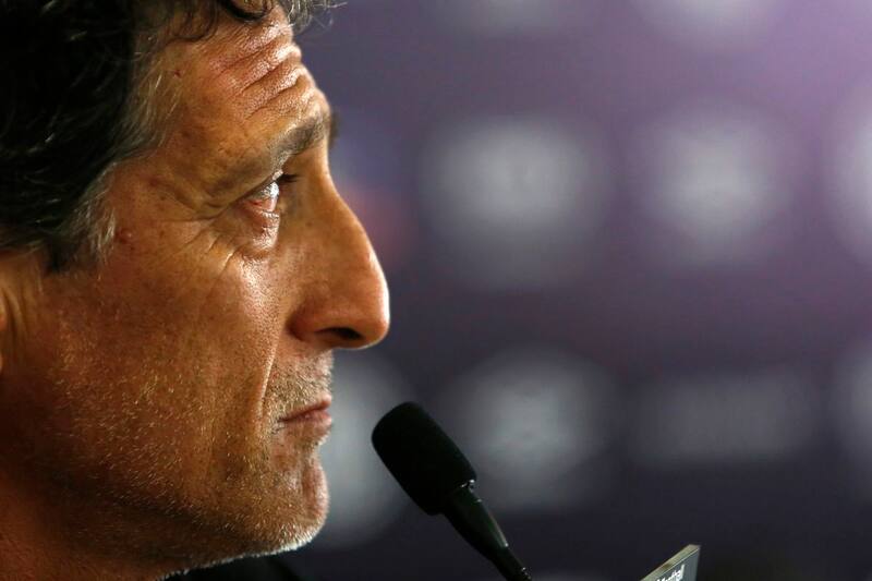 Futbol, Conferencia Colo Colo
El entrenador de Colo Colo Mario Salas habla con los medios durante conferencia de prensa en el Estadio Momumental.
Santiago, Chile.
20/02/2020
Marcelo Hernandez/Photosport 
Football, Press media of Colo Colo.
Colo Color's head coach Mario Salas talks during a press media at Monumental Stadium.
Santiago, Chile.
20/02/2020
Marcelo Hernandez/Photosport