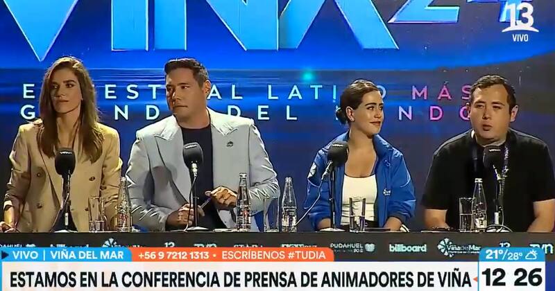 Conferencia de prensa en Viña 2024. Créditos: Pantallazo Canal 13