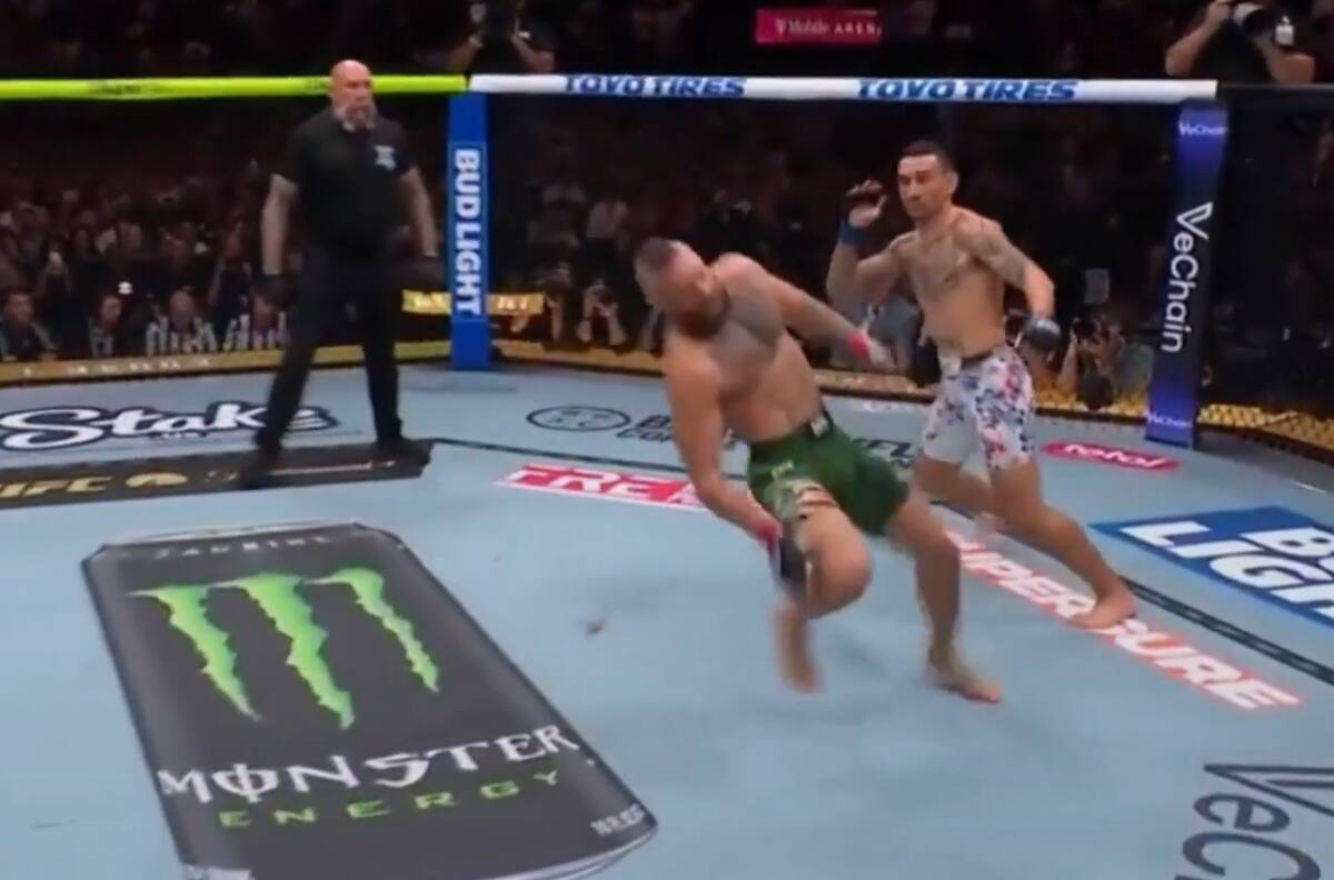 VIDEO | Lesión incluida: así fue la corta pelea que McGregor fue capaz de darle a Max Holloway