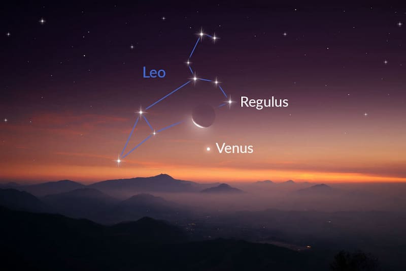 Para observar la lluvia de Leónidas con más claridad, debes encontrar este punto en el cielo nocturno. Créditos: Star Walk.