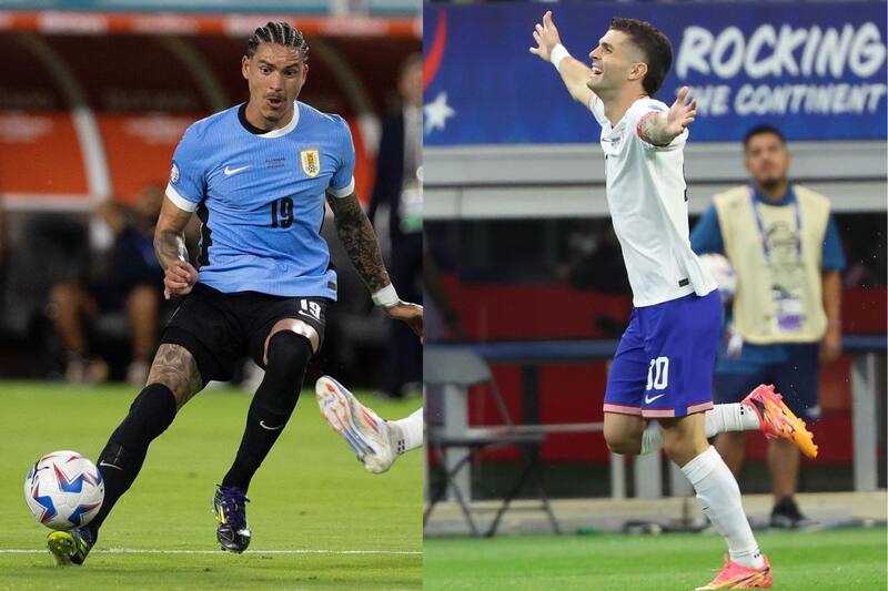 Uruguay y Estados Unidos fueron los dos ganadores del Grupo C en la primera fecha. Fotos. EFE.