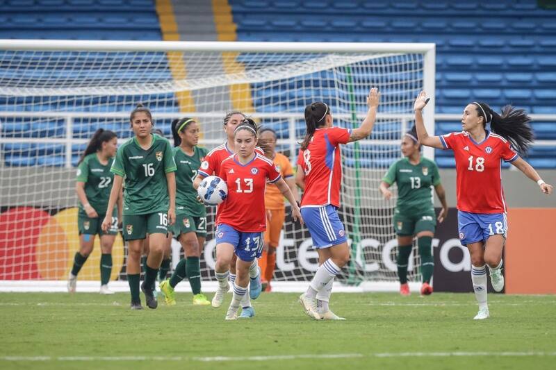 La Selección Chilena en la última edición de la Copa América Femenina, en Colombia 2022.
