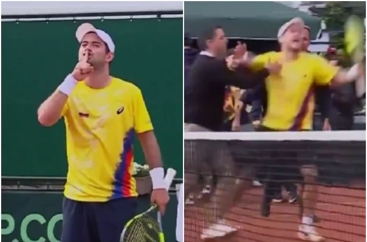 VIDEO | Escándalo en Copa Davis: colombiano ganó, mandó a callar al público y le respondieron con botellazos