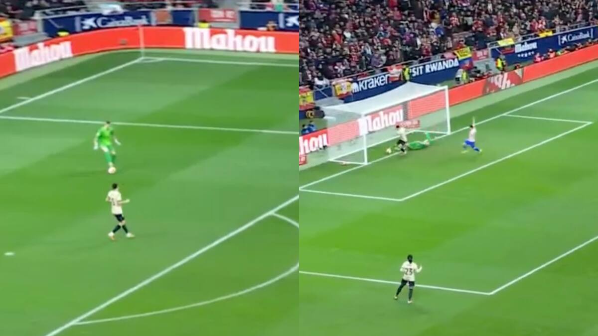 VIDEO | El grosero error de Joan García que permitió el primer gol del Atlético de Madrid ante Barcelona