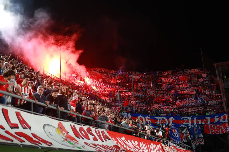 Hinchas de Universidad de Chile en Argentina.