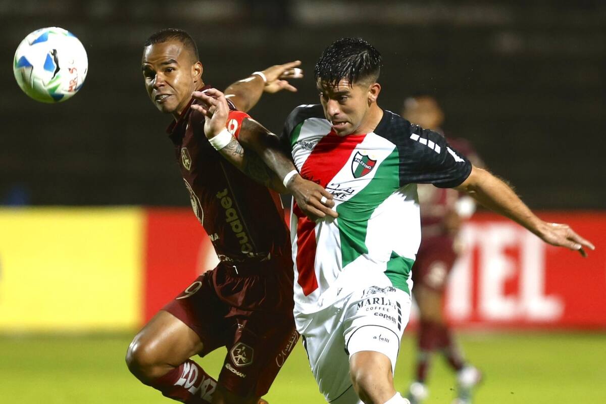 Palestino perdió en Ecuador. Foto: Palestino