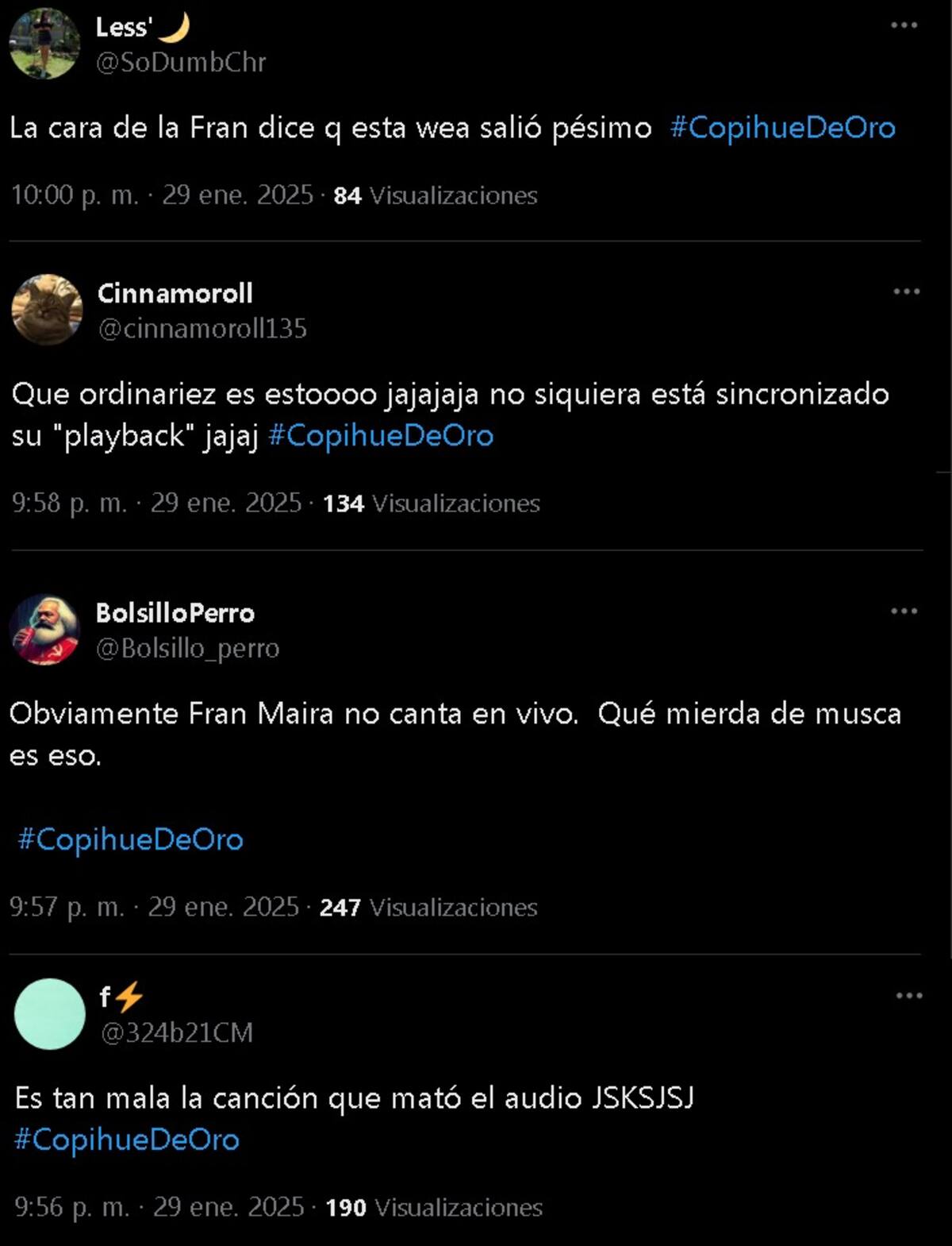 El evento dejó en evidencia el playback de Fran Maira.