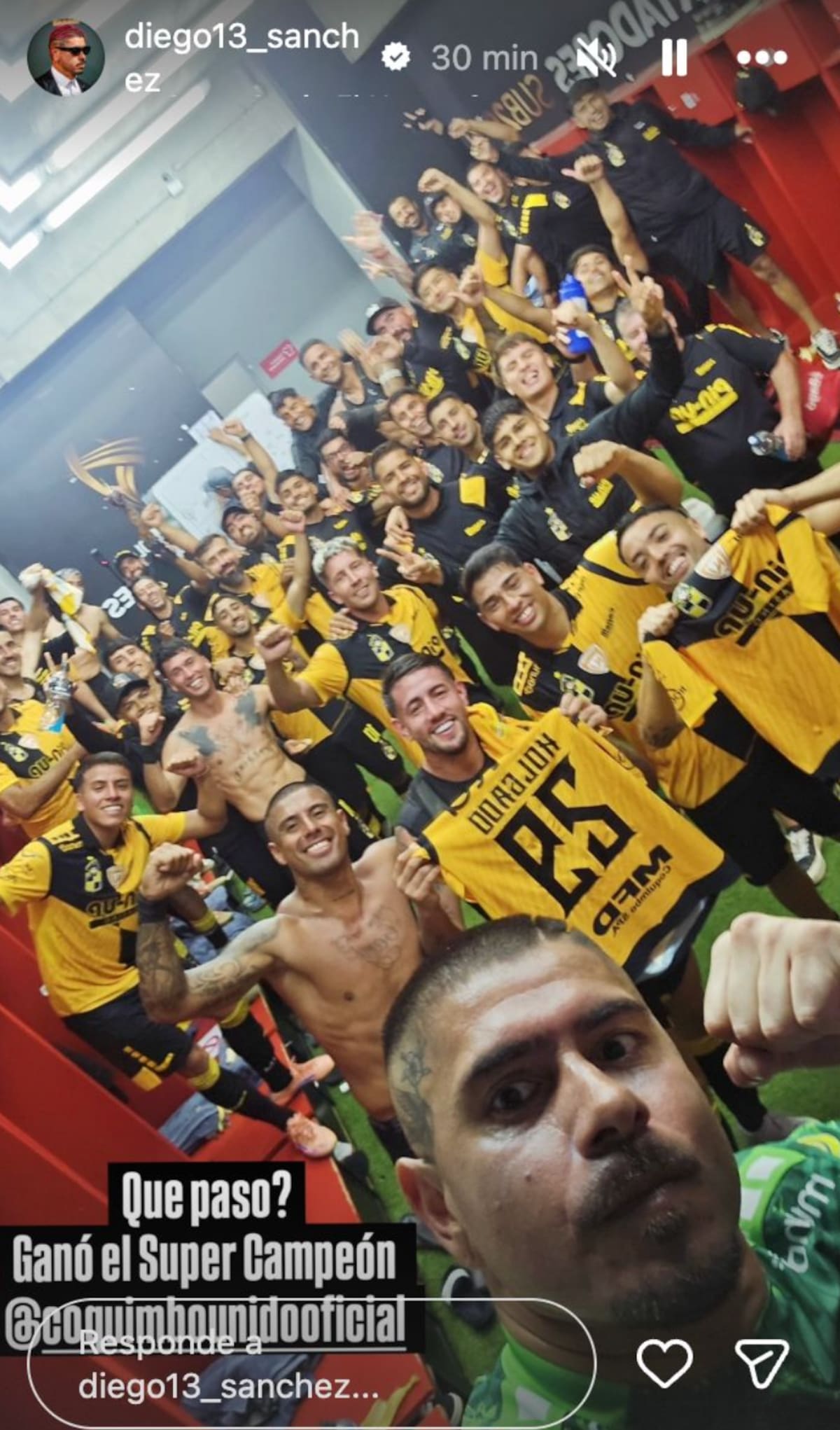 Diego Sánchez celebra el clásico.