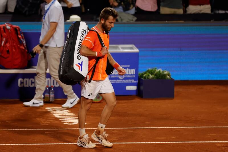 tras perder con Tabilo en el ATP de Santiago 2024. Foto: Aton.
