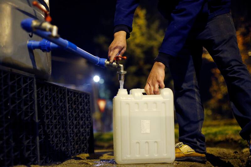 EL corte está programado por Aguas Andinas.