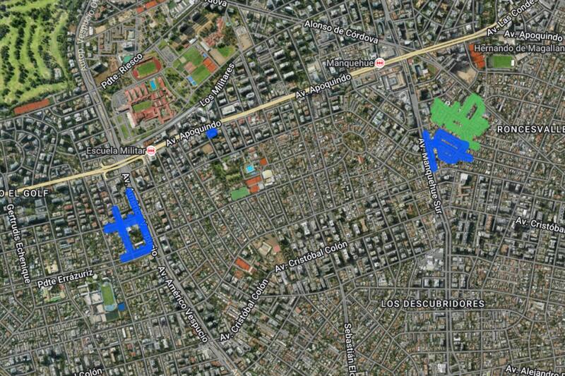 Estas son las zonas afectadas este fin de semana en Las Condes.