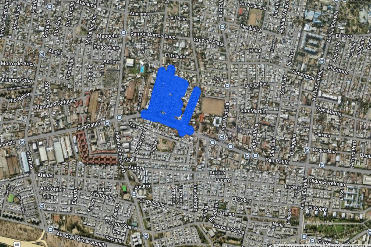 Sector afectado de Pudahuel.