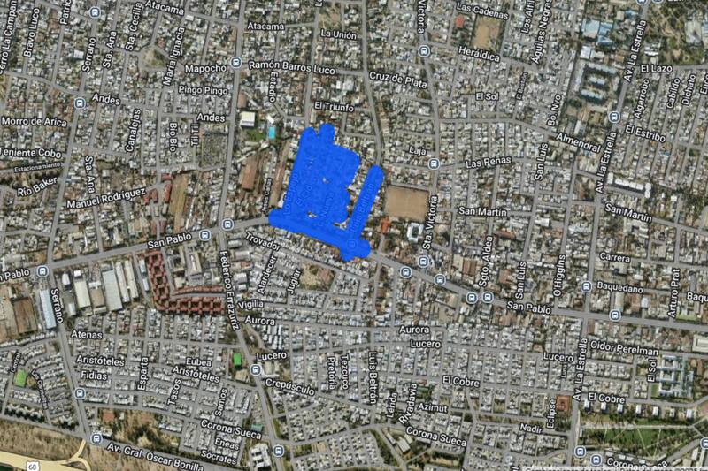 Sector afectado de Pudahuel.